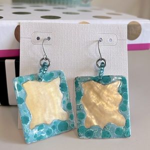 Mother of Pearl Earrings | Turquoise